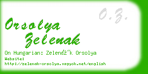 orsolya zelenak business card